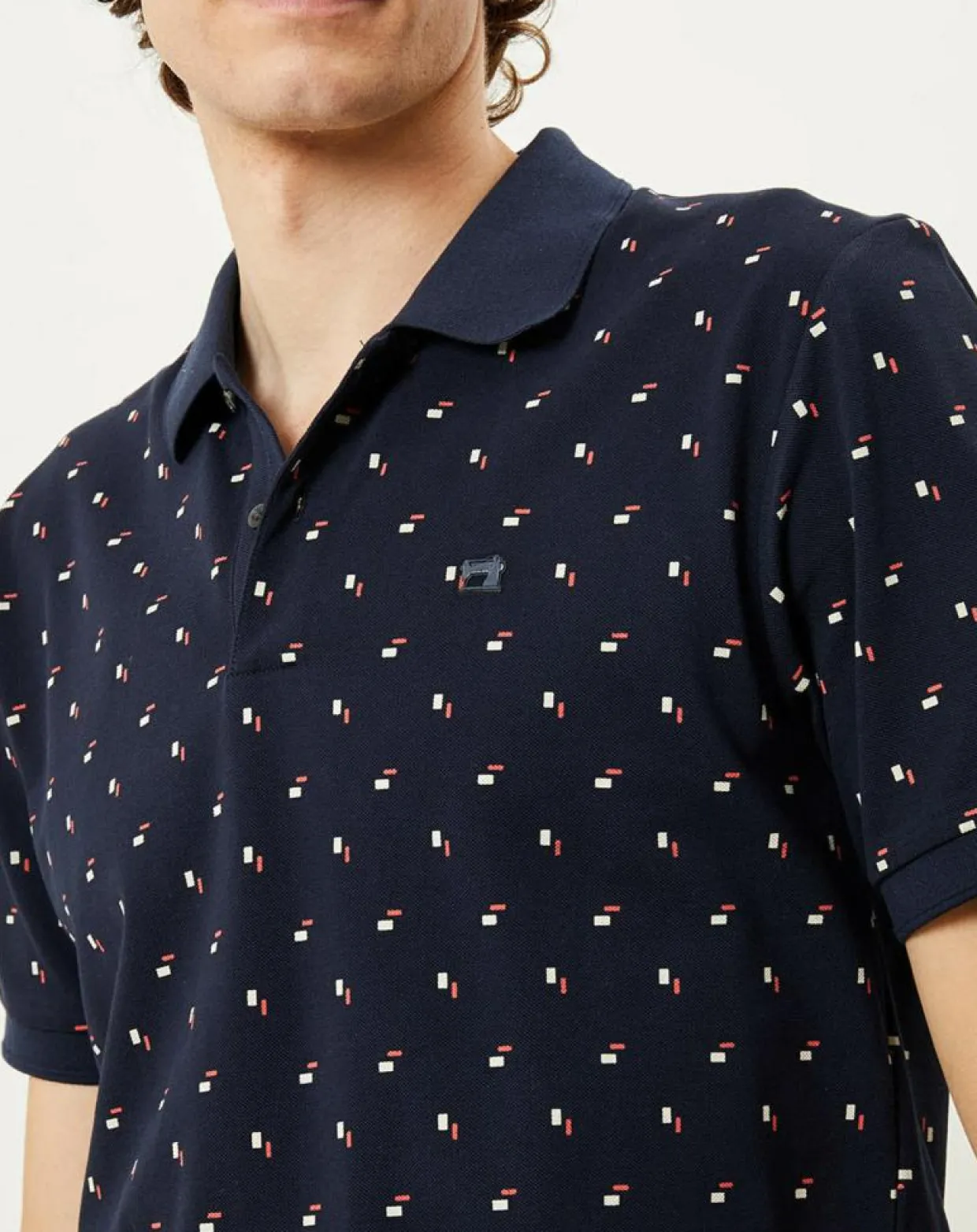 Polo Regular Fit imprimé Square bleu marine-Scotch & Soda Clearance