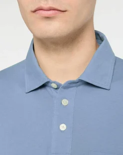 Polo Regular Fit Jersey bleu ciel-Hackett London Discount