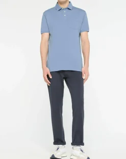 Polo Regular Fit Jersey bleu ciel-Hackett London Discount
