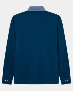 Homme Hackett London Polos^Polo Regular Fit manches longues bleu
