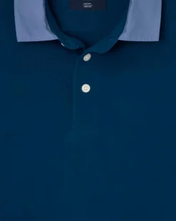 Homme Hackett London Polos^Polo Regular Fit manches longues bleu