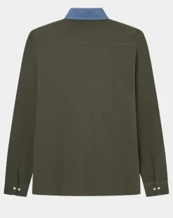 Polo Regular Fit manches longues kaki-Hackett London Outlet