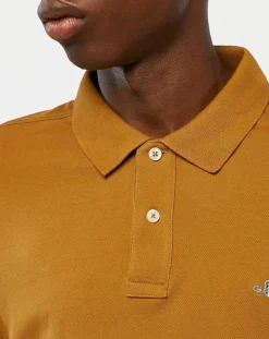 Homme Gant Polos^Polo Regular Fit manches longues uni piqué marron moyen