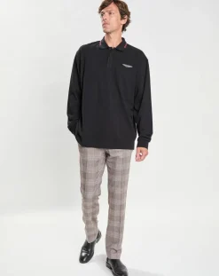 Polo Regular Fit manches longues Aston Martin Racing noir-Hackett London Outlet