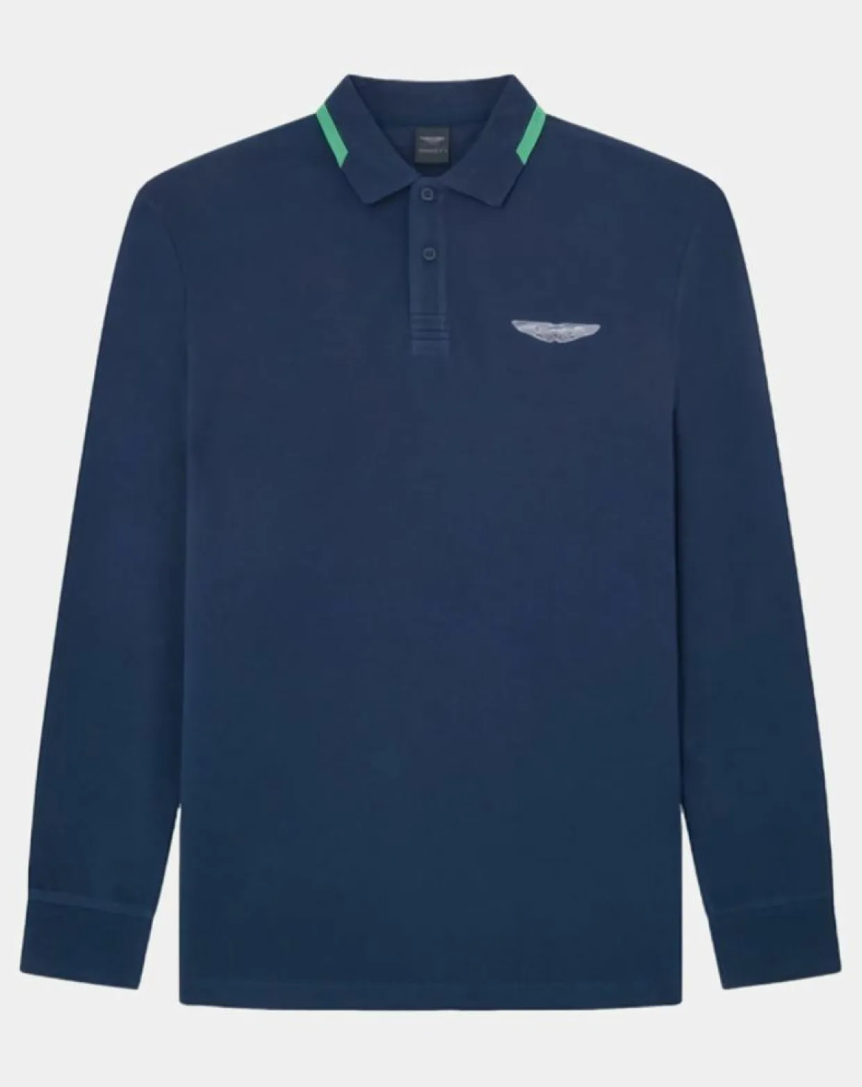 Polo Regular Fit manches longues Aston Martin Racing bleu foncé-Hackett London Discount