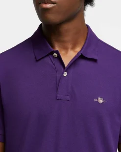 Homme Gant Polos^Polo Regular Fit manches courtes uni piqué violet
