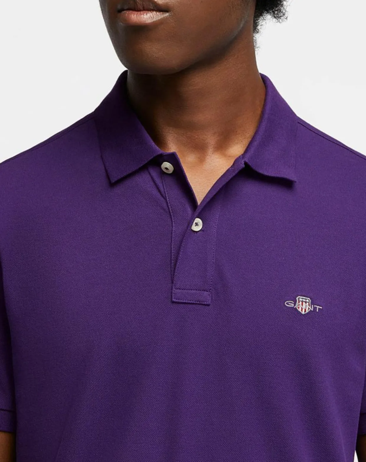 Homme Gant Polos^Polo Regular Fit manches courtes uni piqué violet