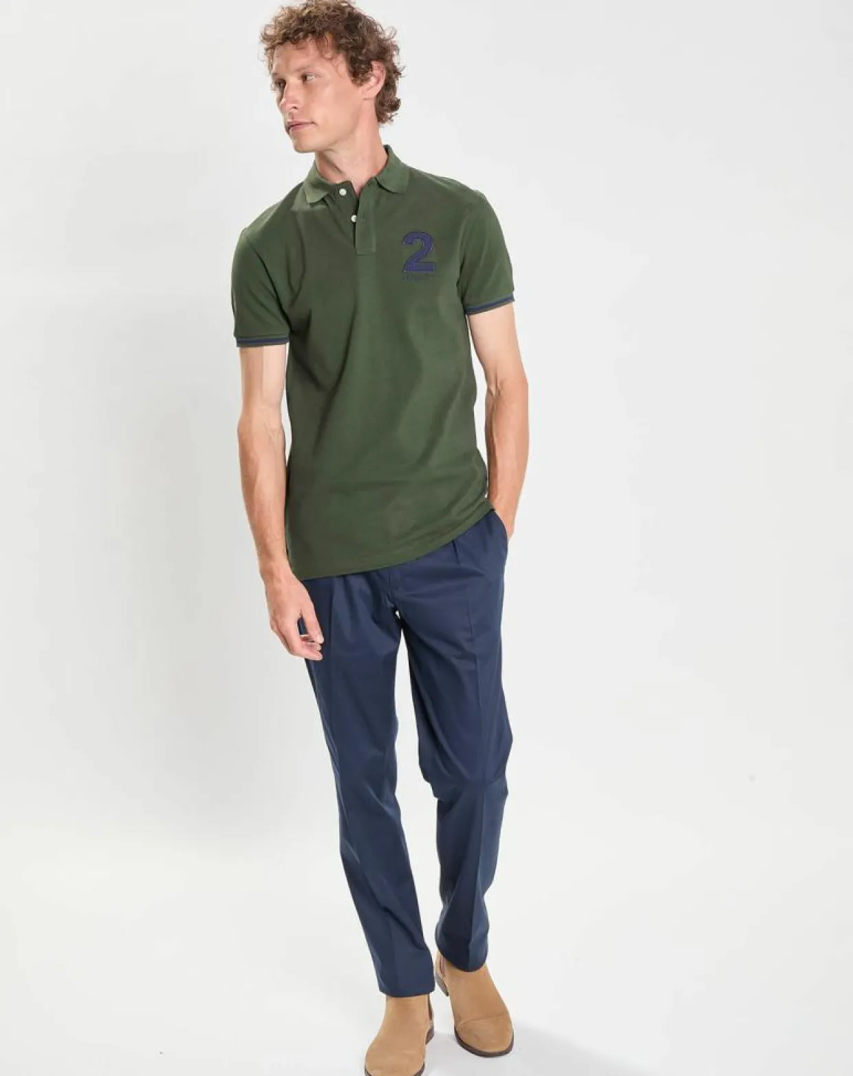 Polo Regular Fit manches courtes Numéro vert-Hackett London Hot