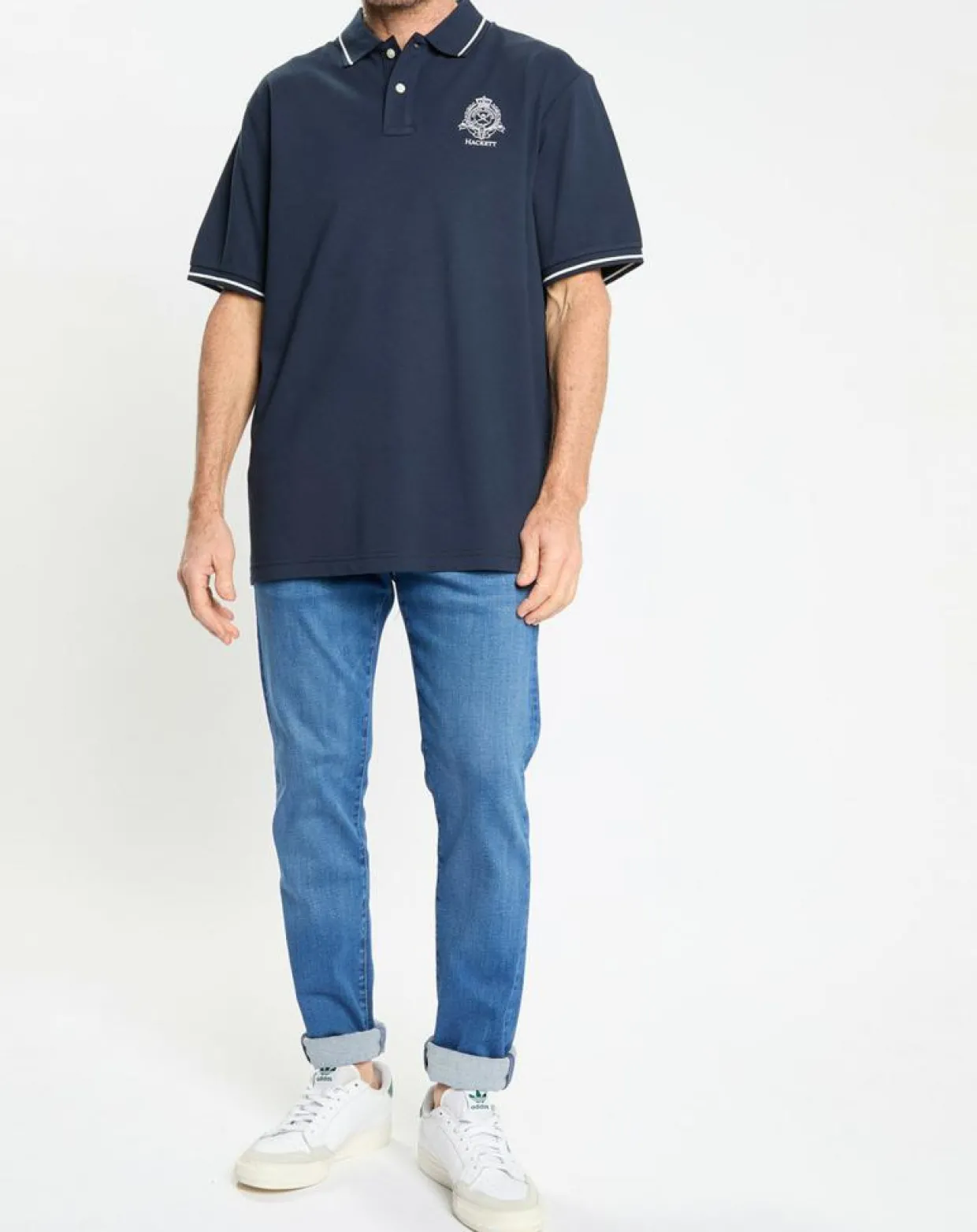 Homme Hackett London Polos^Polo Regular Fit piqué Blason bleu