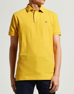 Homme Hackett London Polos^Polo Regular Fit uni piqué jaune