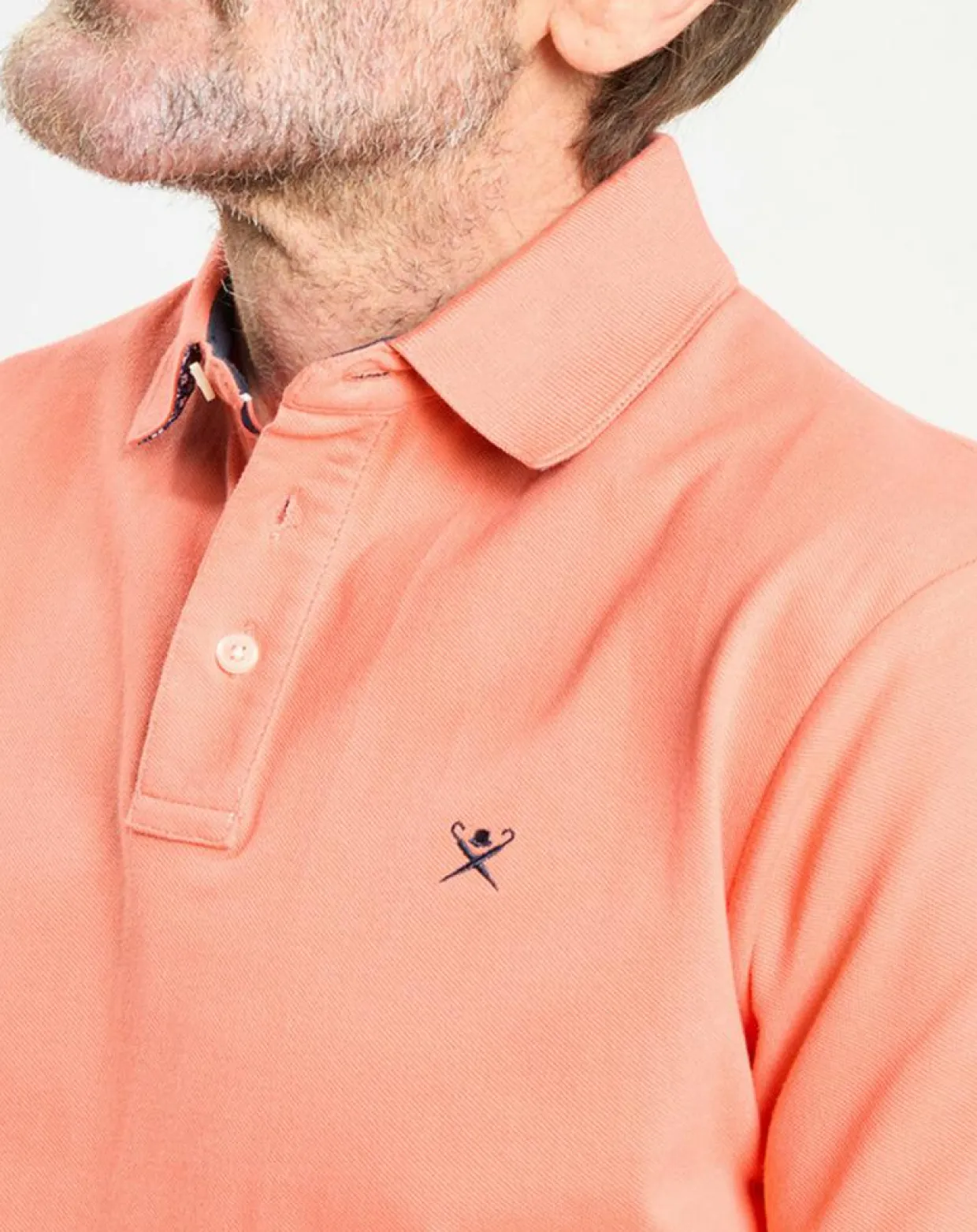 Homme Hackett London Polos^Polo Regular Fit uni piqué orange moyen