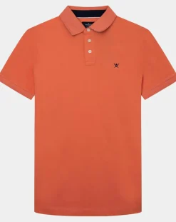 Homme Hackett London Polos^Polo Regular Fit uni piqué orange moyen