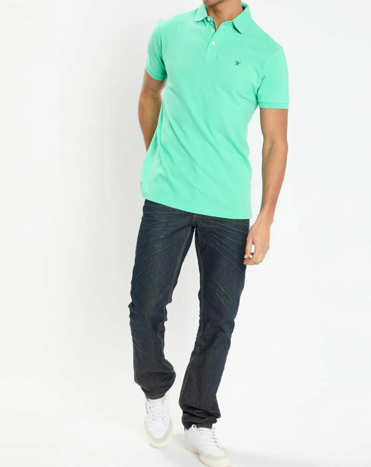 Homme Hackett London Polos^Polo Regular Fit uni piqué vert clair