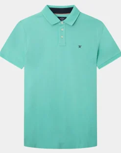 Homme Hackett London Polos^Polo Regular Fit uni piqué vert clair