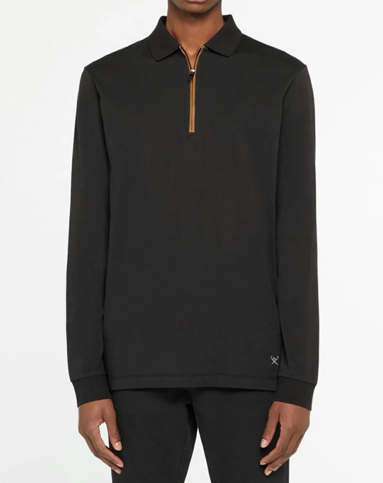 Homme Hackett London Polos^Polo Regular Fit zippé noir