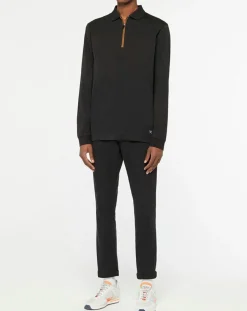Homme Hackett London Polos^Polo Regular Fit zippé noir