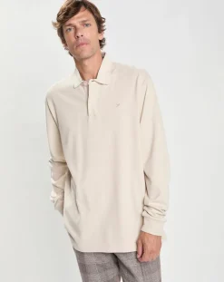 Homme Hackett London Polos^Polo Slim Fit en Jersey Rugby écru