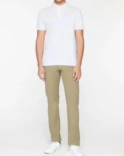 Homme Hackett London Polos^Polo Slim Fit uni blanc