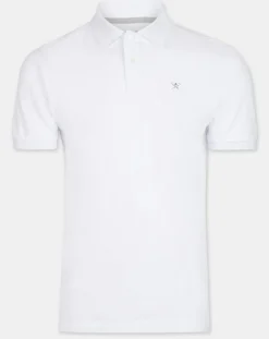 Homme Hackett London Polos^Polo Slim Fit uni blanc
