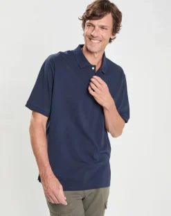 Homme Hackett London Polos^Polo Slim Fit uni Piqué bleu marine