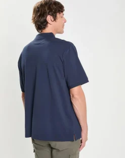 Homme Hackett London Polos^Polo Slim Fit uni Piqué bleu marine