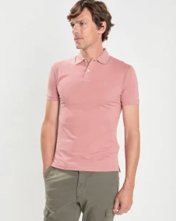 Polo Slim Fit uni Piqué rose-Hackett London Best