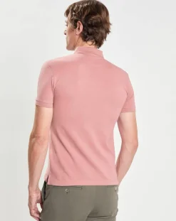 Polo Slim Fit uni Piqué rose-Hackett London Best