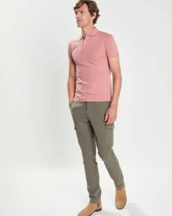 Polo Slim Fit uni Piqué rose-Hackett London Best