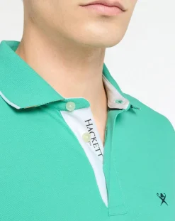 Polo Slim Fit vert moyen-Hackett London Discount