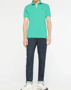 Polo Slim Fit vert moyen-Hackett London Discount
