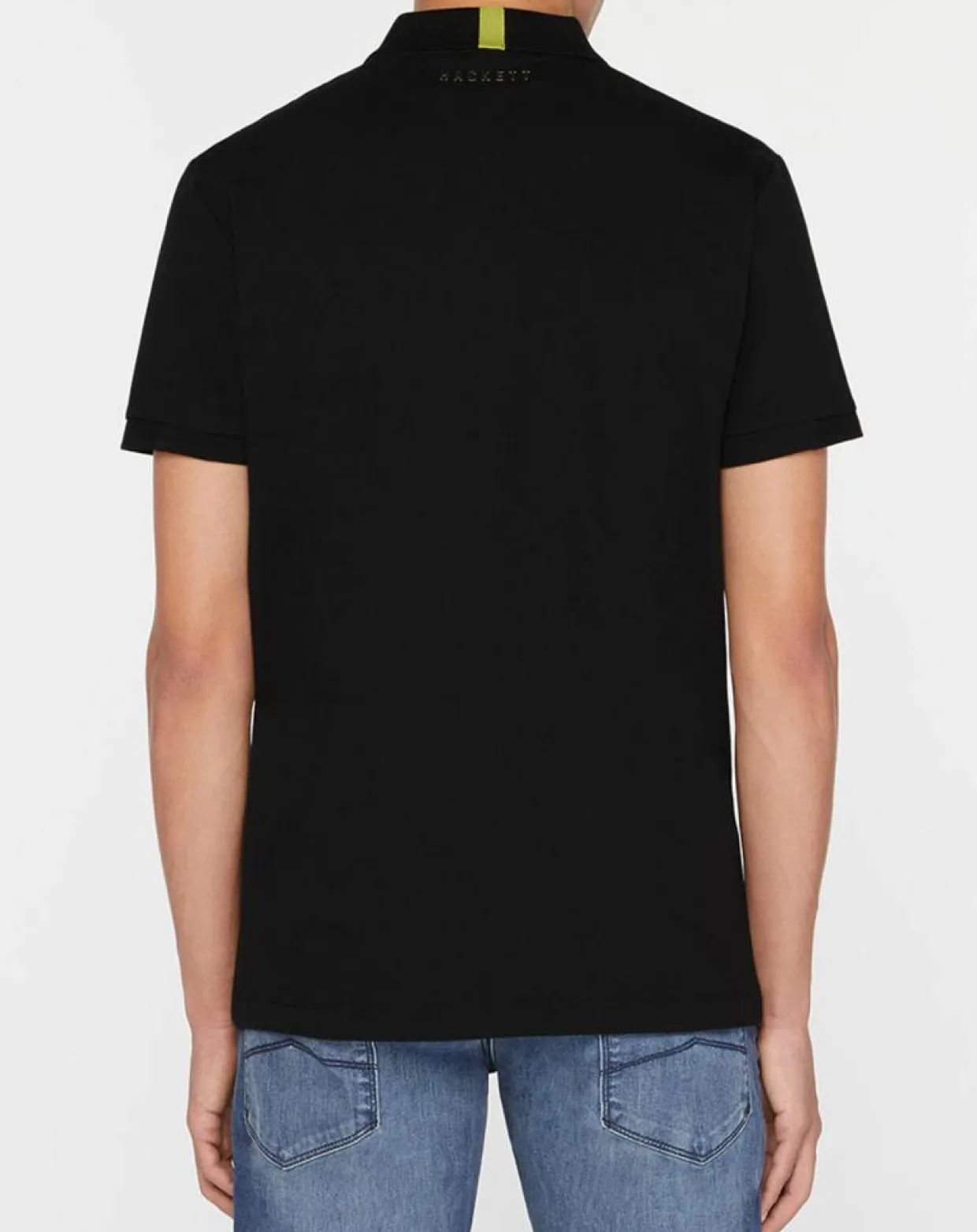 Polo Slim Fit zippé Aston Martin Racing body bisoter noir-Hackett London Outlet