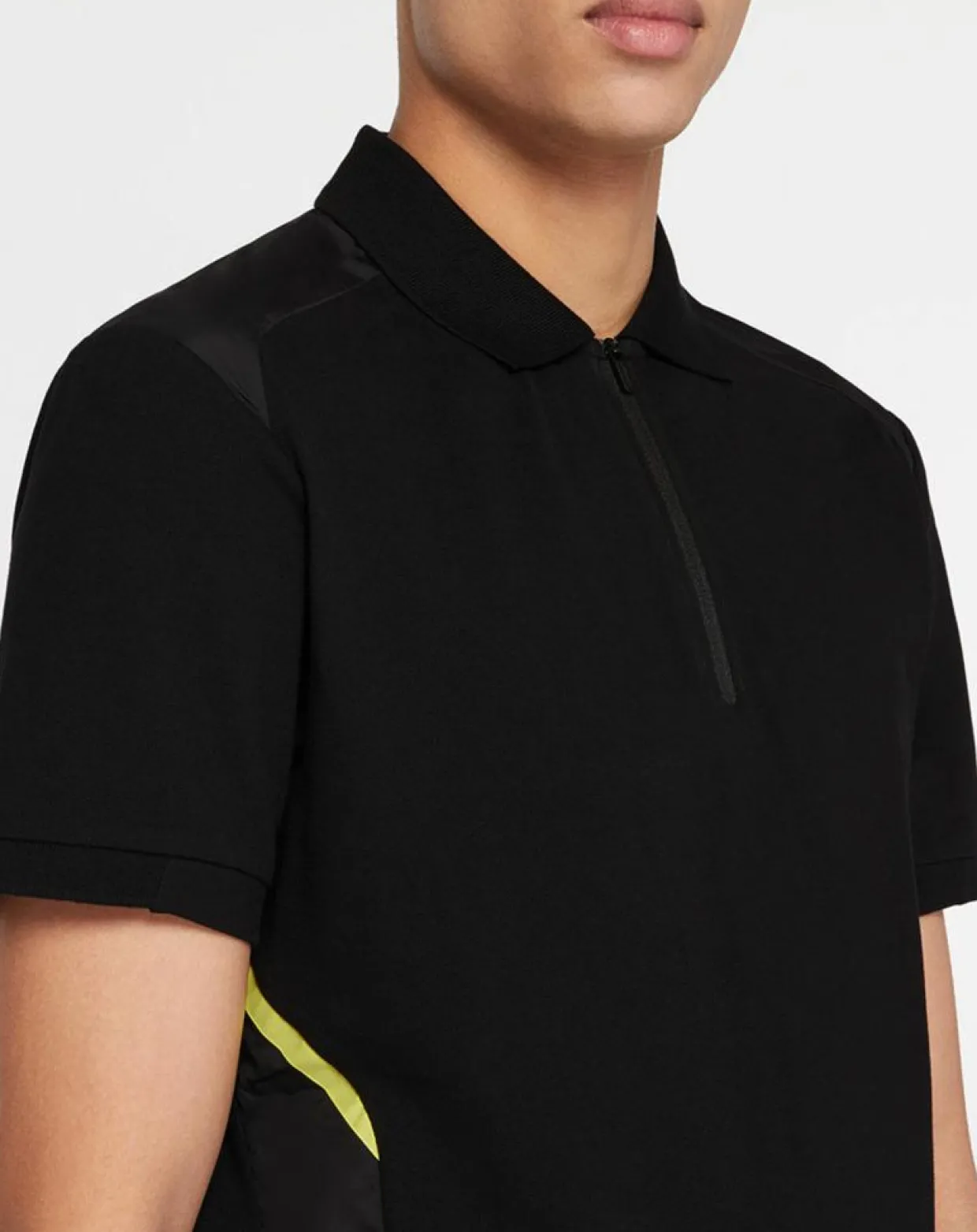 Polo Slim Fit zippé Aston Martin Racing body bisoter noir-Hackett London Outlet
