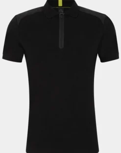 Polo Slim Fit zippé Aston Martin Racing body bisoter noir-Hackett London Outlet