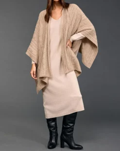 Femme Lauren Vidal Gilets Et Cardigans^Poncho en Laine & Cachemire Roca sable