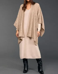 Femme Lauren Vidal Gilets Et Cardigans^Poncho en Laine & Cachemire Roca sable
