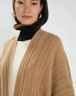 Femme Lauren Vidal Gilets Et Cardigans^Poncho en Laine & Cachemire Roca camel