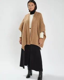 Femme Lauren Vidal Gilets Et Cardigans^Poncho en Laine & Cachemire Roca camel