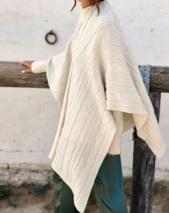 Femme Lauren Vidal Gilets Et Cardigans^Poncho en Laine & Cachemire Roca crème