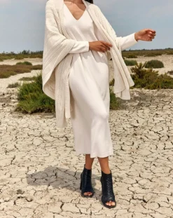 Femme Lauren Vidal Gilets Et Cardigans^Poncho en Laine & Cachemire Roca crème