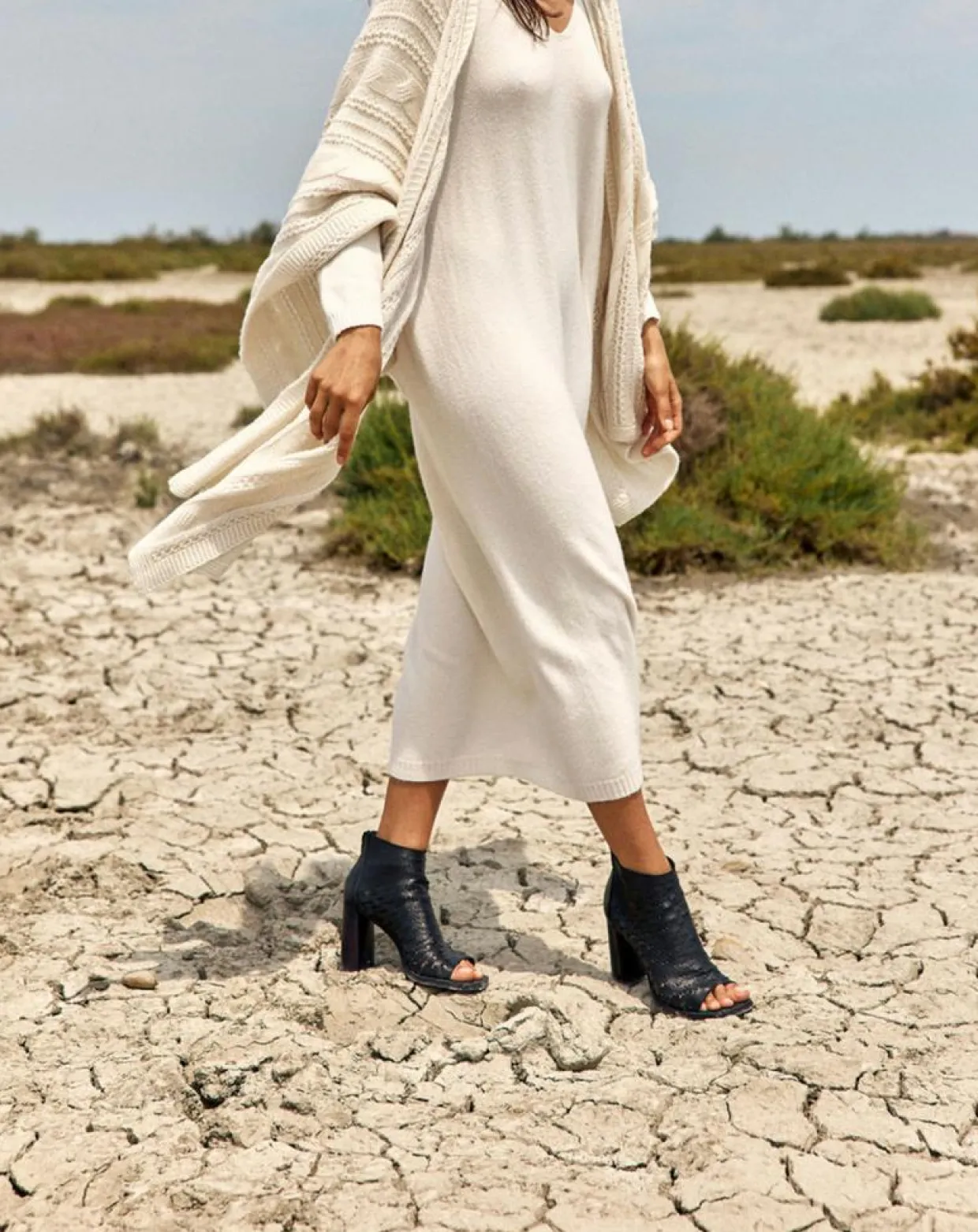 Femme Lauren Vidal Gilets Et Cardigans^Poncho en Laine & Cachemire Roca crème