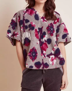 Femme Le Chat Lingerie, Nuit^Poncho en Laine mélangée Mila multicolore
