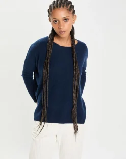 Femme Cashmere Tribu Pulls^Poncho large 100% Cachemire col rond Alizée nuit