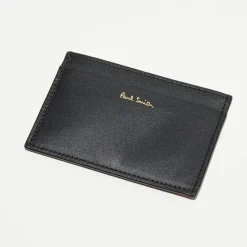 Porte-cartes en Cuir Signature Stripe noir/multicolore - 10x6.7 cm-Paul Smith