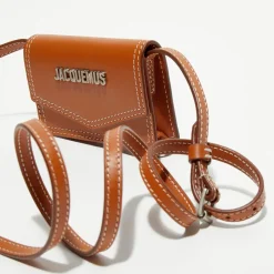Porte-cartes tour-de-cou en Cuir Le Chouchou Homme marron - 10x7 cm-Jacquemus Outlet