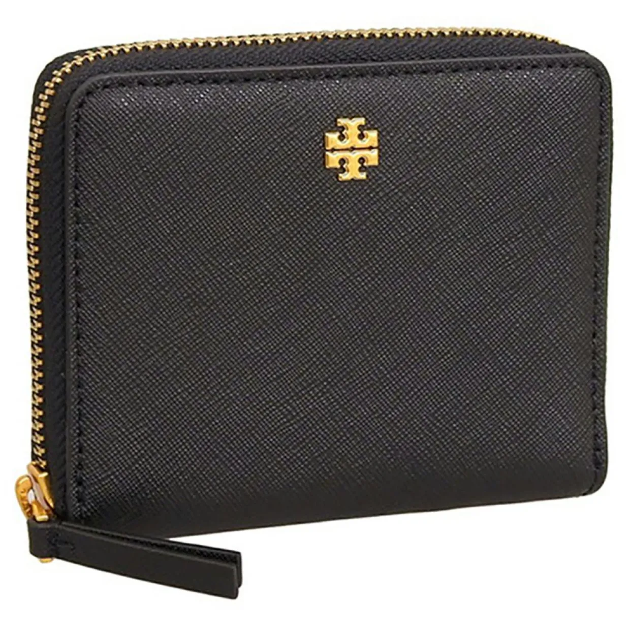 Portefeuille en Cuir Emerson noir - 11.5x9x2.5 cm-Tory Burch Outlet