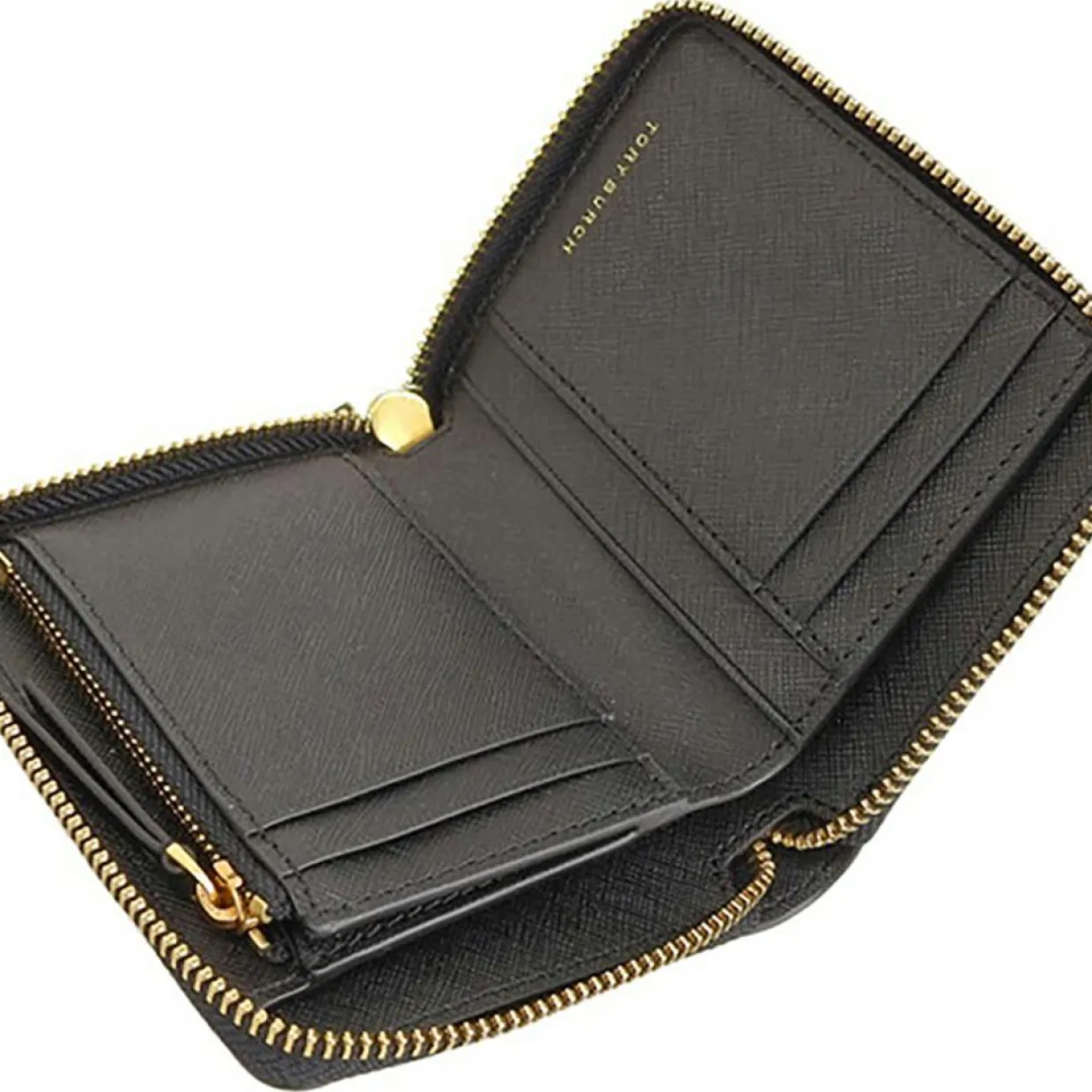 Portefeuille en Cuir Emerson noir - 11.5x9x2.5 cm-Tory Burch Outlet