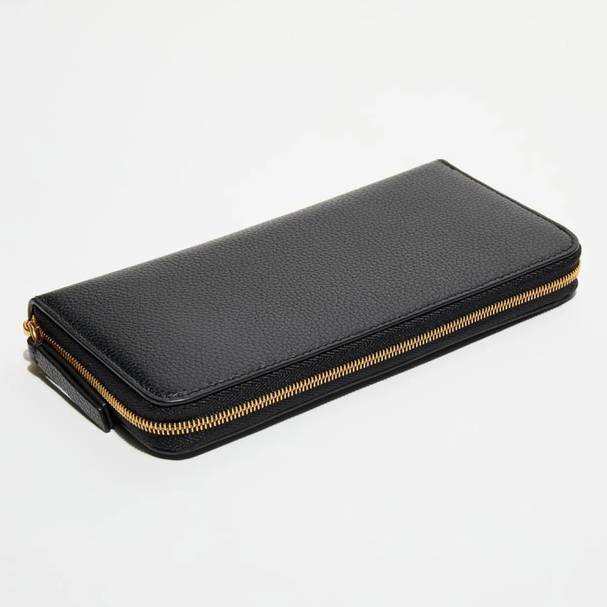 Portefeuille en Cuir Plaque noir - 9.5x19 cm-Mulberry