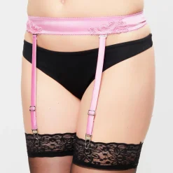 Femme La Perla Lingerie, Nuit^Porte-jarretelles en Soie mélangée Windflower rose