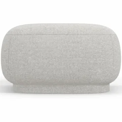 Mazzini Sofas Poufs^Pouf Linden Chenille argenté chiné - 65x65x39 cm