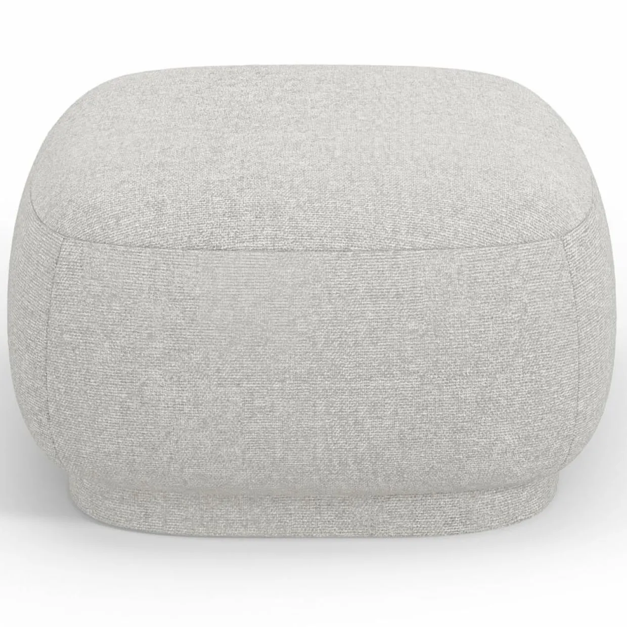 Mazzini Sofas Poufs^Pouf Linden Chenille argenté chiné - 65x65x39 cm